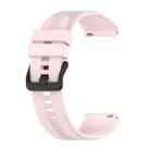 For Huawei Watch GT 42mm/46mm 22mm Vertical Silicone Watch band(Pink) - 1