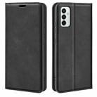For Samsung Galaxy M23 5G Retro-skin Magnetic Suction Leather Phone Case(Black) - 1