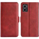 For Xiaomi Redmi Note 11E / Redmi 10 5G Dual-side Magnetic Buckle Leather Phone Case(Red) - 1