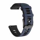 For Garmin Move Luxe 20mm Mixed-color Silicone Watch Band(Dark Blue+Black) - 1