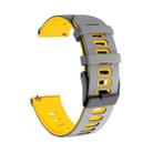 For Garmin Venu sq 20mm Mixed-color Silicone Watch Band(Grey+Yellow) - 1