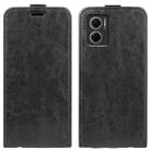 For Xiaomi Redmi Note 11E / Redmi 10 5G R64 Texture Single Vertical Flip Leather Phone Case(Black) - 1