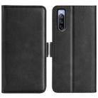 For Sony Xperia 10 IV Dual-side Magnetic Buckle Horizontal Flip Leather Phone Case(Black) - 1