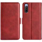 For Sony Xperia 10 IV Dual-side Magnetic Buckle Horizontal Flip Leather Phone Case(Red) - 1