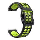 For Garmin Move Luxe 20mm Mixed-color Silicone Watch Band(Black Green) - 1