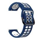For Garmin Move Luxe 20mm Mixed-color Silicone Watch Band(Blue White) - 1