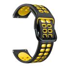 For Garmin Move Sport 20mm Mixed-color Silicone Watch Band(Black Yellow) - 1