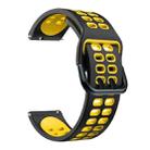 For Garmin Vivomove Sport 20mm Mixed-color Silicone Watch Band(Black Yellow) - 1