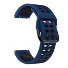 For Garmin Vivomove Sport 20mm Mixed-color Silicone Watch Band(Dark Blue Black) - 1