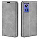For OPPO Realme GT Neo 3 Retro-skin Magnetic Suction Leather Phone Case(Grey) - 1