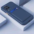 For Samsung Galaxy A22 5G Skin Feel Card TPU Contrast Color Button Phone Case(Dark Blue) - 1