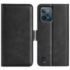 For OPPO Realme C31 4G Dual-side Magnetic Buckle Leather Phone Case(Black) - 1