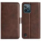 For OPPO Realme C31 4G Dual-side Magnetic Buckle Leather Phone Case(Brown) - 1