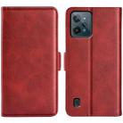 For OPPO Realme C31 4G Dual-side Magnetic Buckle Leather Phone Case(Red) - 1