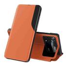 For Xiaomi Poco X4 Pro 5G Attraction Flip Holder Leather Phone Case(Orange) - 1