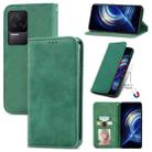 For Xiaomi Redmi K50 Pro Retro Skin Feel Magnetic Flip Leather Phone Case(Green) - 1