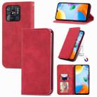 For Xiaomi Redmi 10C Retro Skin Feel Magnetic Flip Leather Phone Case(Red) - 1