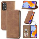 For Xiaomi Redmi Note 11 Pro Retro Skin Feel Magnetic Flip Leather Phone Case(Brown) - 1