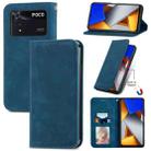 For Xiaomi Poco M4 Pro Retro Skin Feel Magnetic Flip Leather Phone Case(Blue) - 1