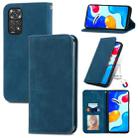 For Xiaomi Redmi Note 11S Retro Skin Feel Magnetic Flip Leather Phone Case(Blue) - 1