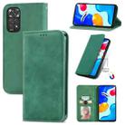 For Xiaomi Redmi Note 11S Retro Skin Feel Magnetic Flip Leather Phone Case(Green) - 1