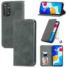 For Xiaomi Redmi Note 11S Retro Skin Feel Magnetic Flip Leather Phone Case(Gray) - 1