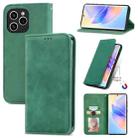 For Honor 60 SE Retro Skin Feel Magnetic Horizontal Flip Leather Phone Case(Green) - 1