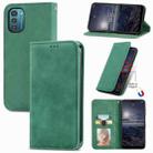 For Nokia G21 Retro Skin Feel Magnetic Horizontal Flip Leather Phone Case(Green) - 1