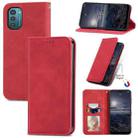 For Nokia G21 Retro Skin Feel Magnetic Horizontal Flip Leather Phone Case(Red) - 1