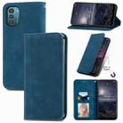 For Nokia G21 Retro Skin Feel Magnetic Horizontal Flip Leather Phone Case(Blue) - 1