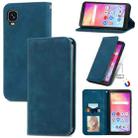 For TCL A509DL / A3 Retro Skin Feel Magnetic Horizontal Flip Leather Phone Case(Blue) - 1