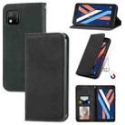 For Wiko Y52 Retro Skin Feel Magnetic Horizontal Flip Leather Phone Case(Black) - 1