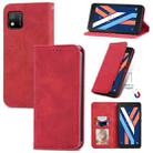 For Wiko Y52 Retro Skin Feel Magnetic Horizontal Flip Leather Phone Case(Red) - 1