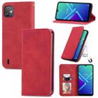 For Wiko Y82 Retro Skin Feel Magnetic Horizontal Flip Leather Phone Case(Red) - 1