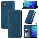 For Wiko Y82 Retro Skin Feel Magnetic Horizontal Flip Leather Phone Case(Blue) - 1