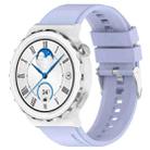 For Huawei Watch GT 3 Pro 43mm 20mm Protruding Head Silver Buckle Silicone Watch Band(Purple) - 1