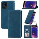 For OPPO Find X5 Pro Retro Skin Feel Magnetic Horizontal Flip Leather Phone Case(Blue) - 1