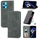 For OPPO Realme 9 Pro Retro Skin Feel Magnetic Horizontal Flip Leather Phone Case(Gray) - 1