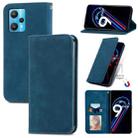 For OPPO Realme 9 Pro+ 5G Retro Skin Feel Magnetic Horizontal Flip Leather Phone Case(Blue) - 1