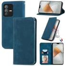 For vivo S12 Pro Retro Skin Feel Magnetic Horizontal Flip Leather Phone Case(Blue) - 1