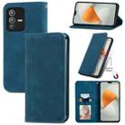 For vivo S12 Retro Skin Feel Magnetic Horizontal Flip Leather Phone Case(Blue) - 1