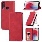 For vivo Y17 Retro Skin Feel Magnetic Horizontal Flip Leather Phone Case(Red) - 1