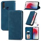 For vivo Y17 Retro Skin Feel Magnetic Horizontal Flip Leather Phone Case(Blue) - 1