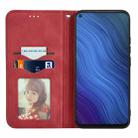 For vivo Y50 Retro Skin Feel Magnetic Horizontal Flip Leather Phone Case(Red) - 3
