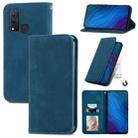For vivo Y50 Retro Skin Feel Magnetic Horizontal Flip Leather Phone Case(Blue) - 1