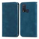For vivo Y50 Retro Skin Feel Magnetic Horizontal Flip Leather Phone Case(Blue) - 2