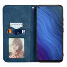 For vivo Y50 Retro Skin Feel Magnetic Horizontal Flip Leather Phone Case(Blue) - 3