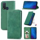 For vivo Y50 Retro Skin Feel Magnetic Horizontal Flip Leather Phone Case(Green) - 1