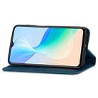 For vivo Y76 5G Retro Skin Feel Magnetic Horizontal Flip Leather Phone Case(Blue) - 4