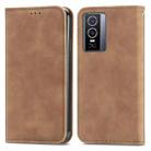 For vivo Y76 5G Retro Skin Feel Magnetic Horizontal Flip Leather Phone Case(Brown) - 2
